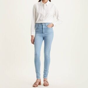 LEVI'S HIGH WAISTED MILE HIGH SUPER SKINNY DENIM JEANS